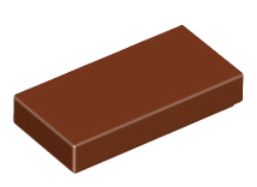 LEGO HLADKÝ TANIER 1X2 HNEDÁ 3069B 2 KS