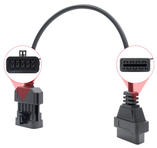 OBDII 10/16 Pin adaptér pre automobily OPEL