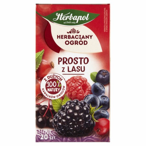 HERBAPOL čaj záhradný PRIAMO Z LESA ovocný čaj 20 VRECÍK