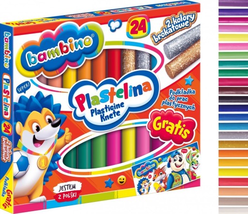 BAMBINO plastelína 24 farieb + podložka (01901)