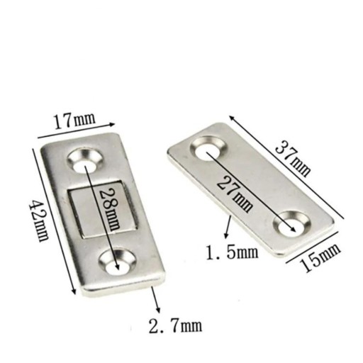 ZÁPADKA MAGNETICKÉHO ZÁMKU NÁBYTOK MAGNET STRIEBORNÁ
