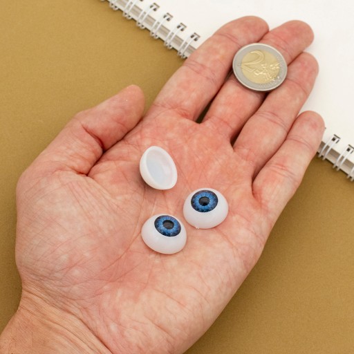 Oči na hračky plastové 20x10mm 8 ks