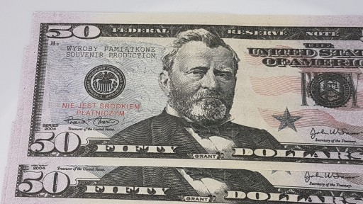 50 dolárové bankovky pre zábavu a učenie, balenie 10 kusov