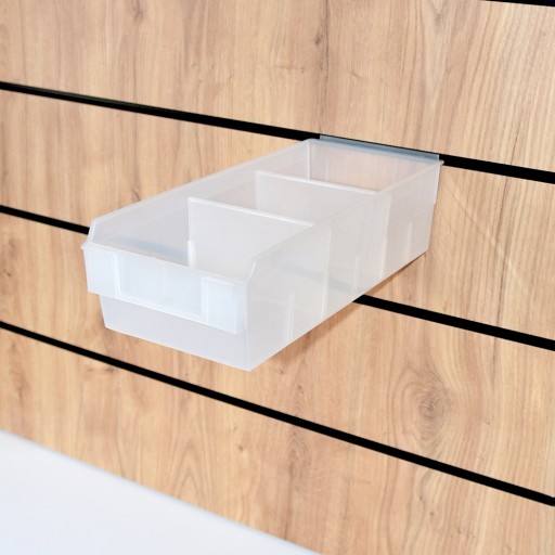 SLATWALL POLICOVÝ KONTAJNER 300L TRANSPARENT b1