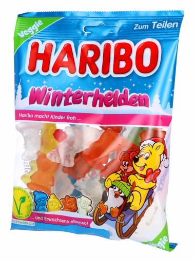 HARIBO Winterhelden Vianočné ovocie Jelly Beans Heroes of Winter 175g