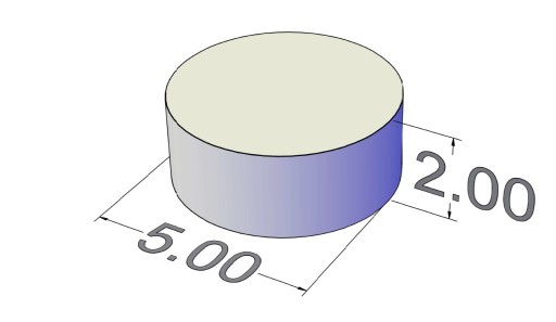 Cylindrický neodymový magnet MW 5x2 N38, sada 10 kusov