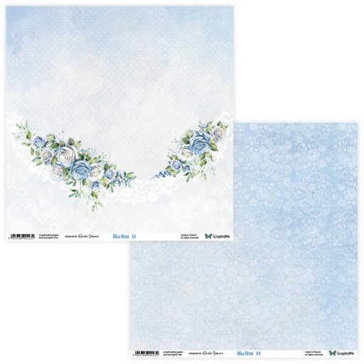 Sada papierov na scrapbooking 30x30 - ScrapAndMe - Blue Roses
