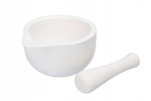 Porcelánový kuchynský mažiar s paličkou, 10 cm