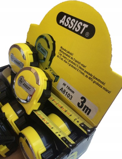 ASSIST Zvinovací meter 3 m VYSTUDENÝ zvinovací meter