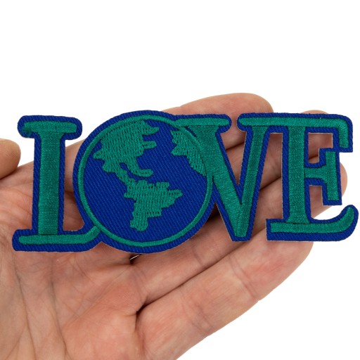 IRON-ON Thermo Patch Love, nápis Earth