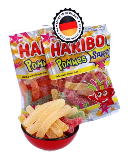 HARIBO Fruit Jelly Sour Fries 100g z Nemecka