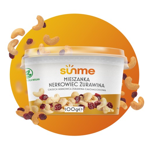 Zmes kešu a brusníc celý hrnček 100g