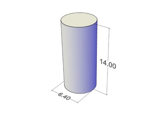 Neodymový cylindrický magnet MW 6,4x14 N38 10 ks
