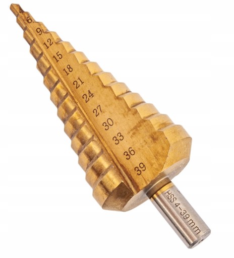 STEP KUŽELOVÁ VIACSTUPŇOVÁ VŔTAČKA NA VIANOČNÝ STROMČEK HSS 4-39mm