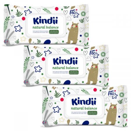 KINDII NATURAL BALANCE VLHČENÉ Utierky 3+1
