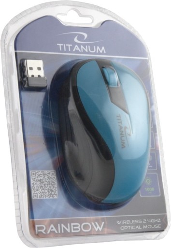 Myš Titanum Rainbow TM114T TYRKYSOVÁ