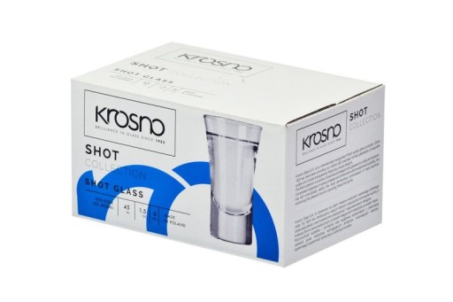 6x poháre na vodku a tequilu 45 ml SHOT KROSNO