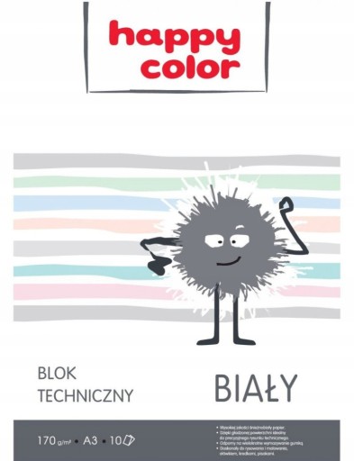 HAPPY FARBA BIELY PAPIEROVÝ BLOK A3 TECHNICKÝ BLOK