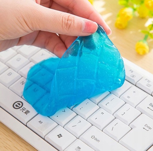 4x ČISTIACI GUMOVÝ GÉL NA TELEFÓNNE KLÁVESNICE PLASTICINE ELASTIN GLUTE GLUTEK