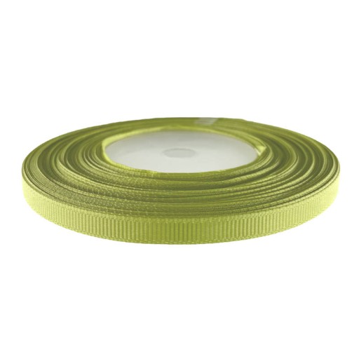 STUHA grogrénová stuha 6mm zelená 22,5mb