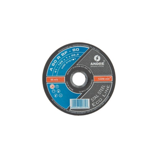 Oceľový rezací kotúč 125 x 1 x 22 mm AGTECH 40125122 62740125122