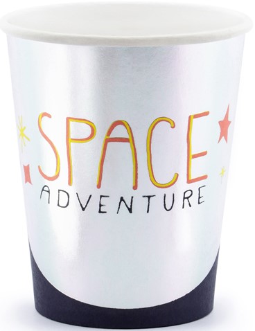 HRNČEKY KOSMOS party SPACE raketové hrnčeky 200ml x6 pre detské narodeniny
