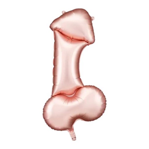 Hen Party Balloons Penis dekorácie z ružového zlata Wacek 112cm 1 kus