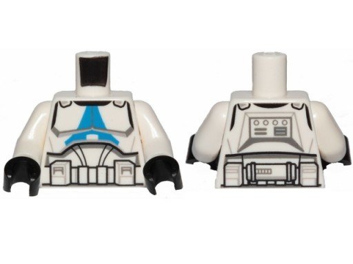 Lego New Star Wars Clone Trooper Blue 501st Legion Torso 973pb3972c01