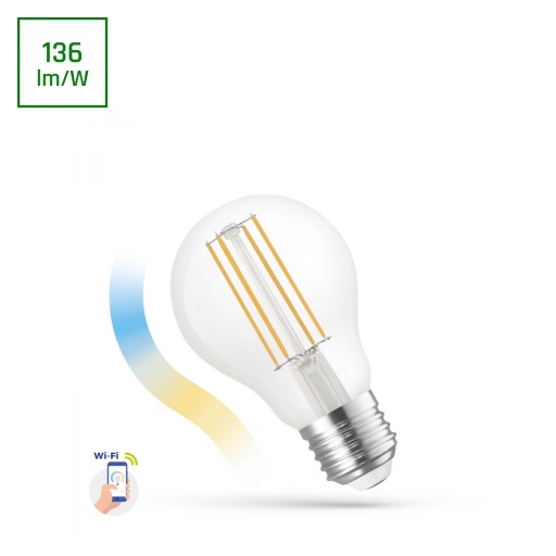 E27 5W COG CLEAR WiFi Tuya SMART LED žiarovka