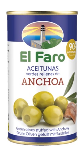 FAROLIVA Zelené olivy plnené - Sardely 350 g