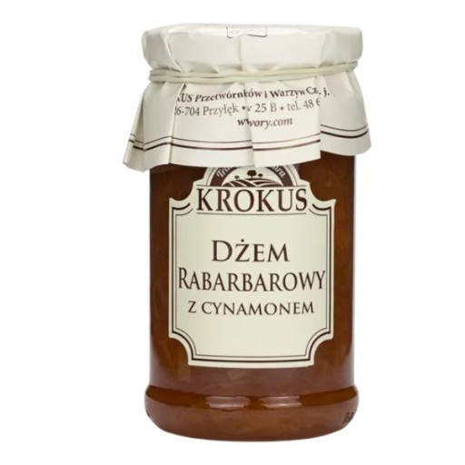 Rebarborový džem so škoricou, so zníženým cukrom, bez lepku, 235g