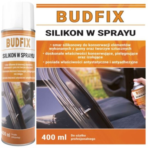 SILIKÓNOVÝ SPREJ NA TESNENIE DVERÍ OKIEN AUTA Guma 400ml