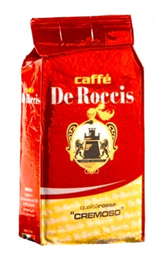 Káva DE ROCCIS rosso cremoso 250g, s výhodou krémovej Arabiky