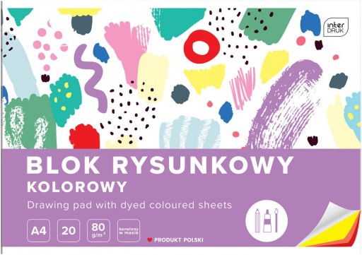 INTERPRINT VÝKRESOVÝ BLOK A4 20 farebných listov x3