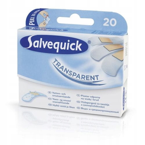 SALVEQUICK TRANSPARENT VODE ODOLNÉ vodeodolné náplasti (20 ks)
