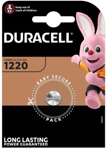 1x DURACELL CR1220 DL1220 lítiová 3V batéria