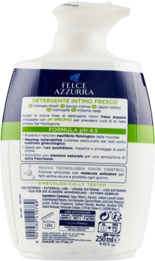 Felce Azzurra Fresh tekutina na intímnu hygienu 250 ml