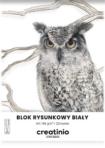 Špičkový kresliaci blok Creatinio 2000 A4, biely, 20 strán.