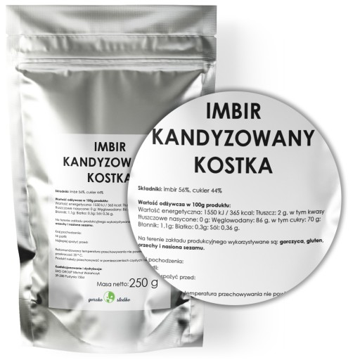GINGER CUBE kandizovaný zázvor na čaj 250g