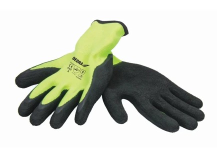 Latexové pracovné rukavice z penového latexu DEDRA BH1007R07G veľkosť 7