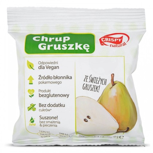 Chrumkavé prírodné hruškové lupienky 18g