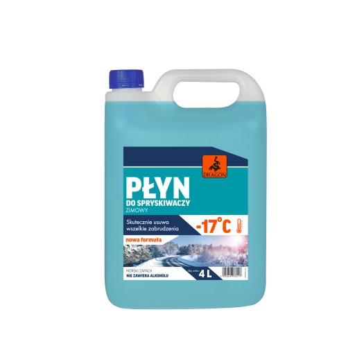 Winter Windshield Washer Fluid 4L, jemná morská vôňa -17°C DRAGON