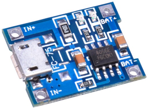 Modul na nabíjanie batérie TP4056, nabíjačka Li-ION 18650 pre microUSB