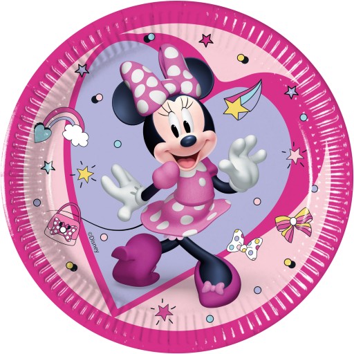 Papierové tanieriky Minnie Mouse 20 cm, 8 ks.