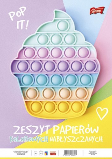 Unipap lesklý farebný papierový zápisník formátu A4