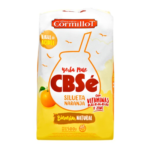 Yerba Mate CBSe Silueta Naranja 500g Elaborada
