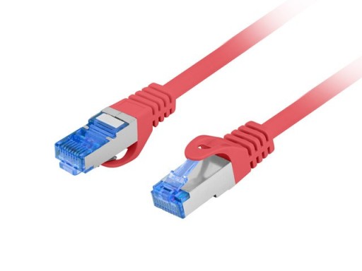 Patchcord - Ethernet sieťový kábel 0,5m cat.6A S/FTP, červený, Lanberg