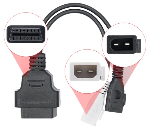 OBDII adaptér 2x2 / 16 Pin pre autá VAG