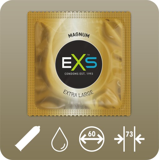 Kondómy veľký penis veľkosť XL zväčšený EXS Magnum XL 12 ks.