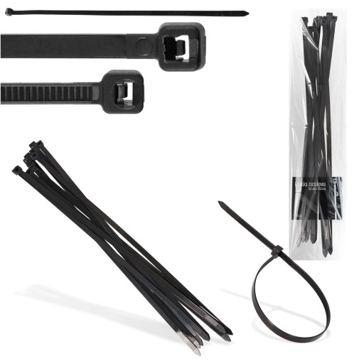 10x sťahovacie pásky Káblové pásky Zipsy 8,8 x 450 mm Silné UV sťahovacie pásky